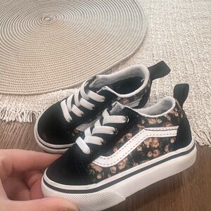 toddler girls floral vans